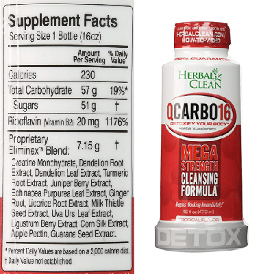 what are the ingredients of qcarbo16 detox drink